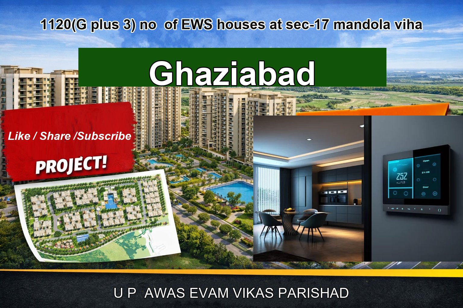 1120(G plus 3) no of EWS houses at sec-17 mandola viha