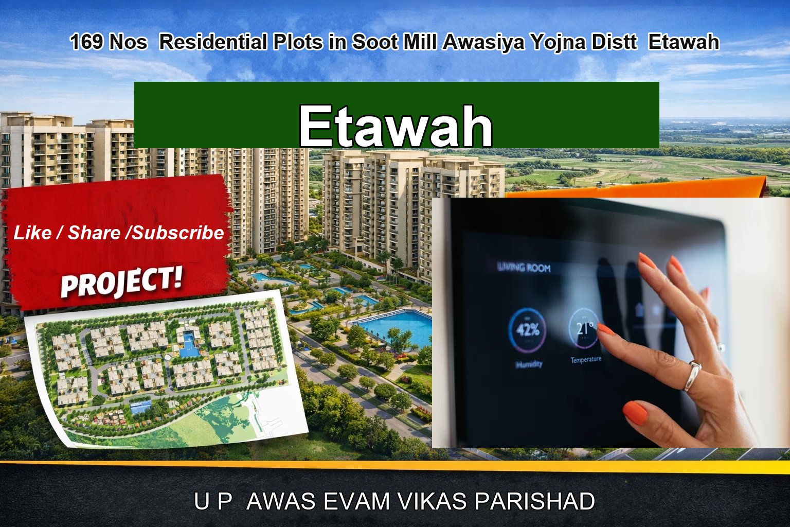 169 Nos Residential Plots in Soot Mill Awasiya Yojna Distt Etawah