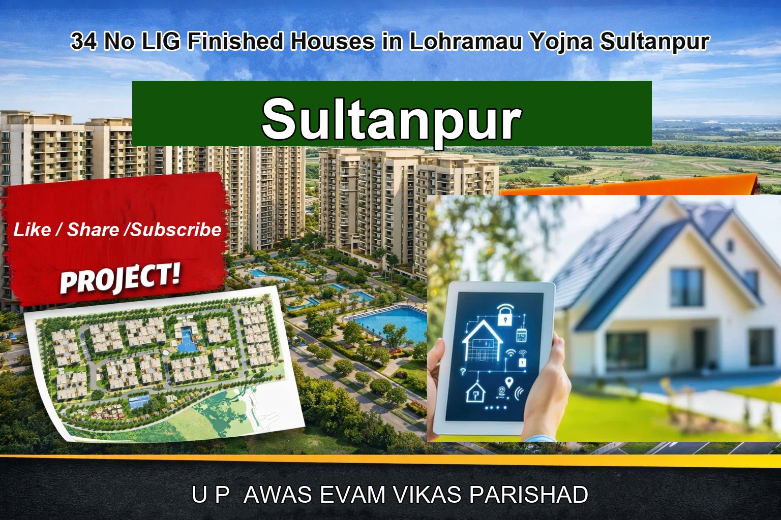 34 No LIG Finished Houses in Lohramau Yojna Sultanpur