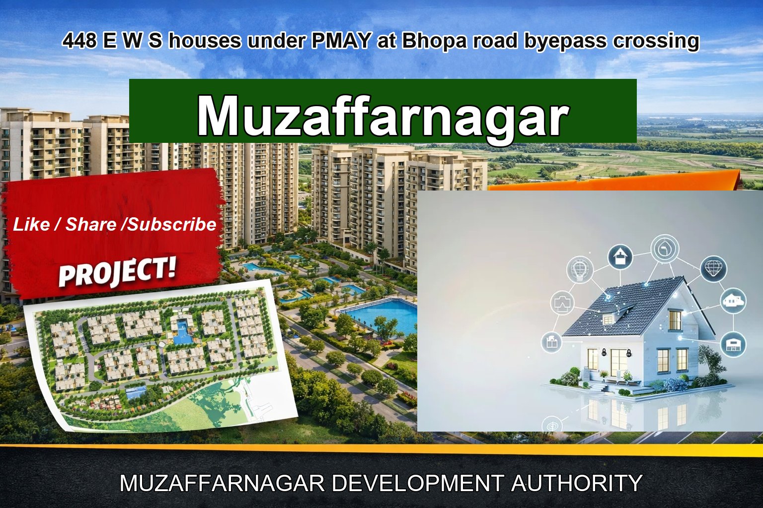 448 E W S houses under PMAY at Bhopa road byepass crossing