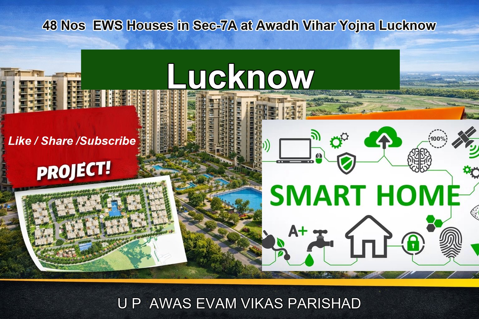 48 Nos EWS Houses in Sec-7A at Awadh Vihar Yojna Lucknow