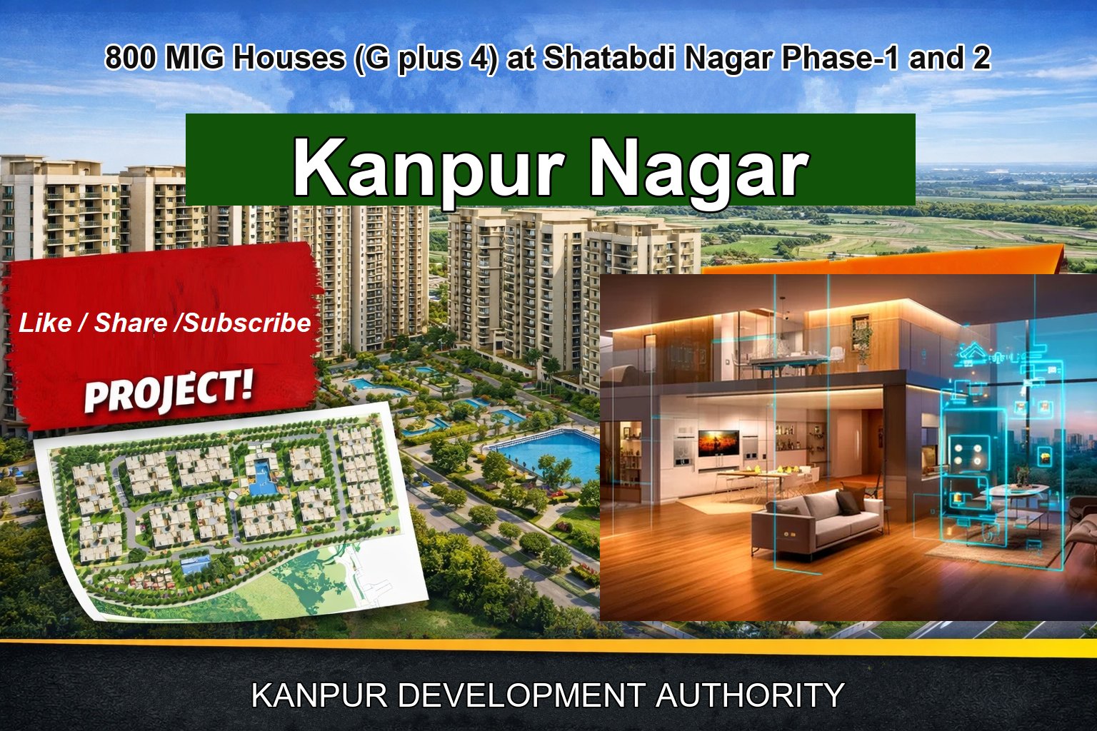 800 MIG Houses (G plus 4) at Shatabdi Nagar Phase-1 and 2