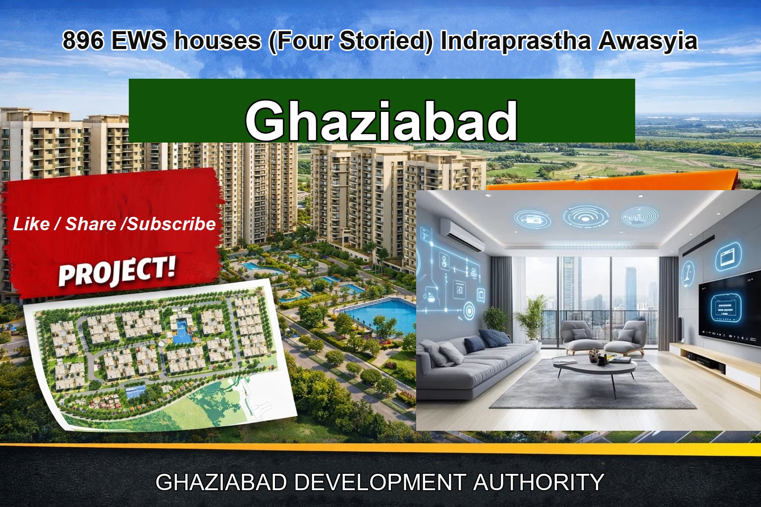 896 EWS houses (Four Storied) Indraprastha Awasyia