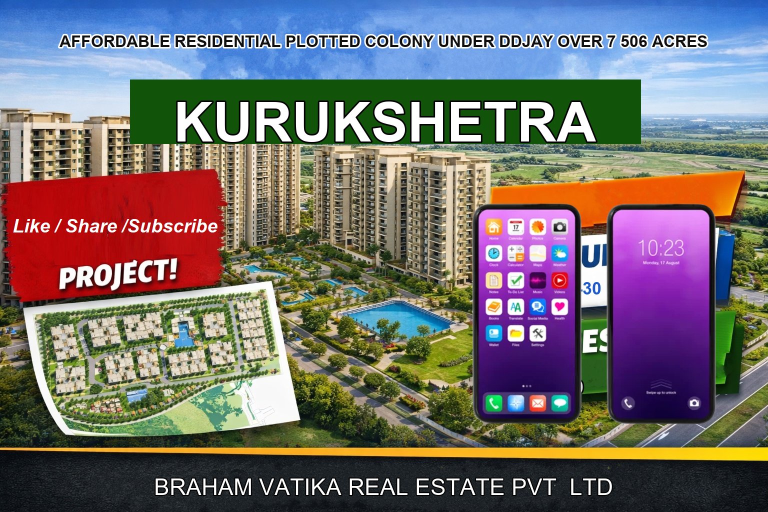 AFFORDABLE RESIDENTIAL PLOTTED COLONY UNDER DDJAY OVER 7 506 ACRES