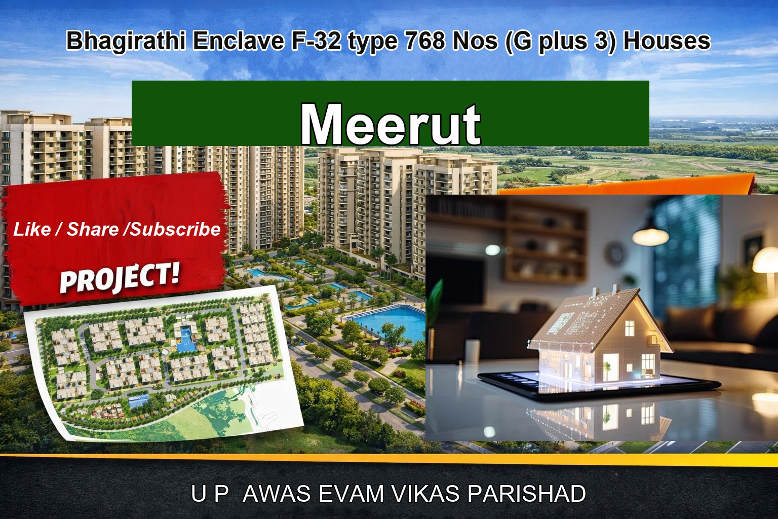 Bhagirathi Enclave F-32 type 768 Nos (G plus 3) Houses