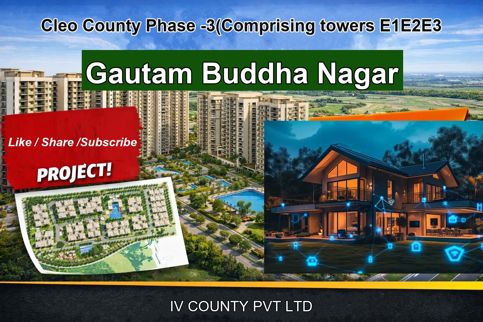 Cleo County Phase -3(Comprising towers E1E2E3