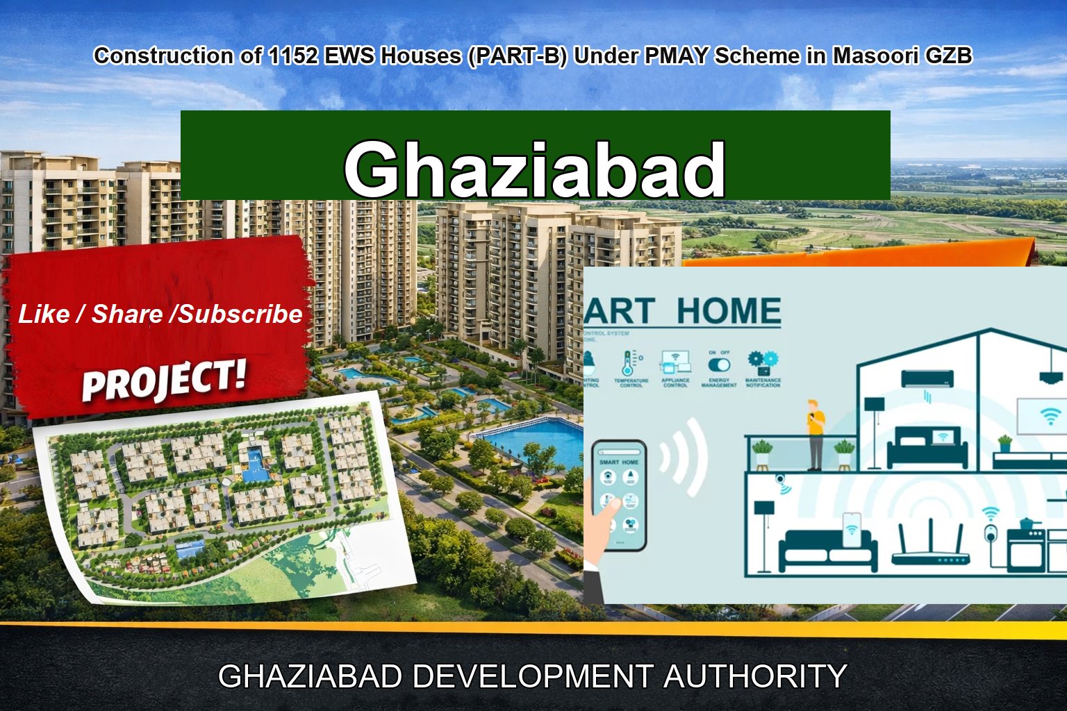 Construction of 1152 EWS Houses (PART-B) Under PMAY Scheme in Masoori GZB