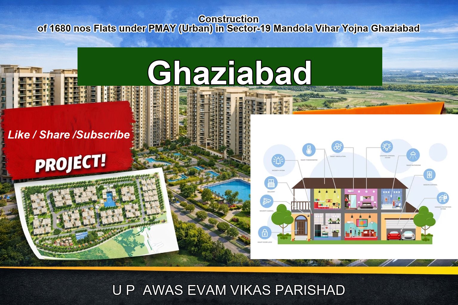 Construction of 1680 nos Flats under PMAY (Urban) in Sector-19 Mandola Vihar Yojna Ghaziabad