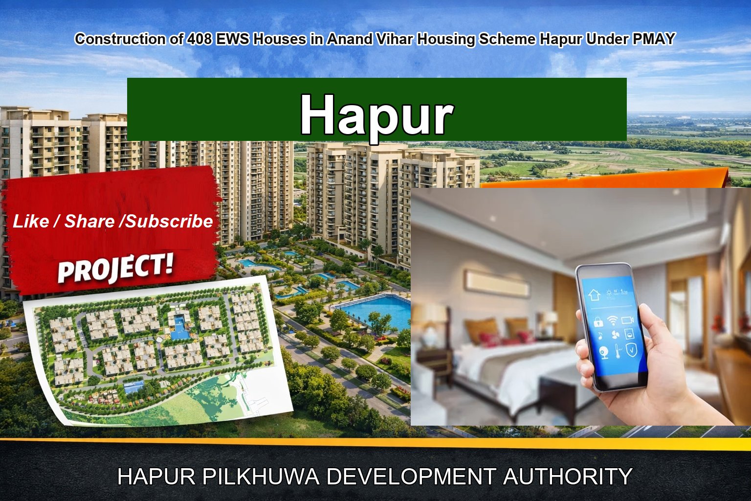 Construction of 408 EWS Houses in Anand Vihar Housing Scheme Hapur Under PMAY