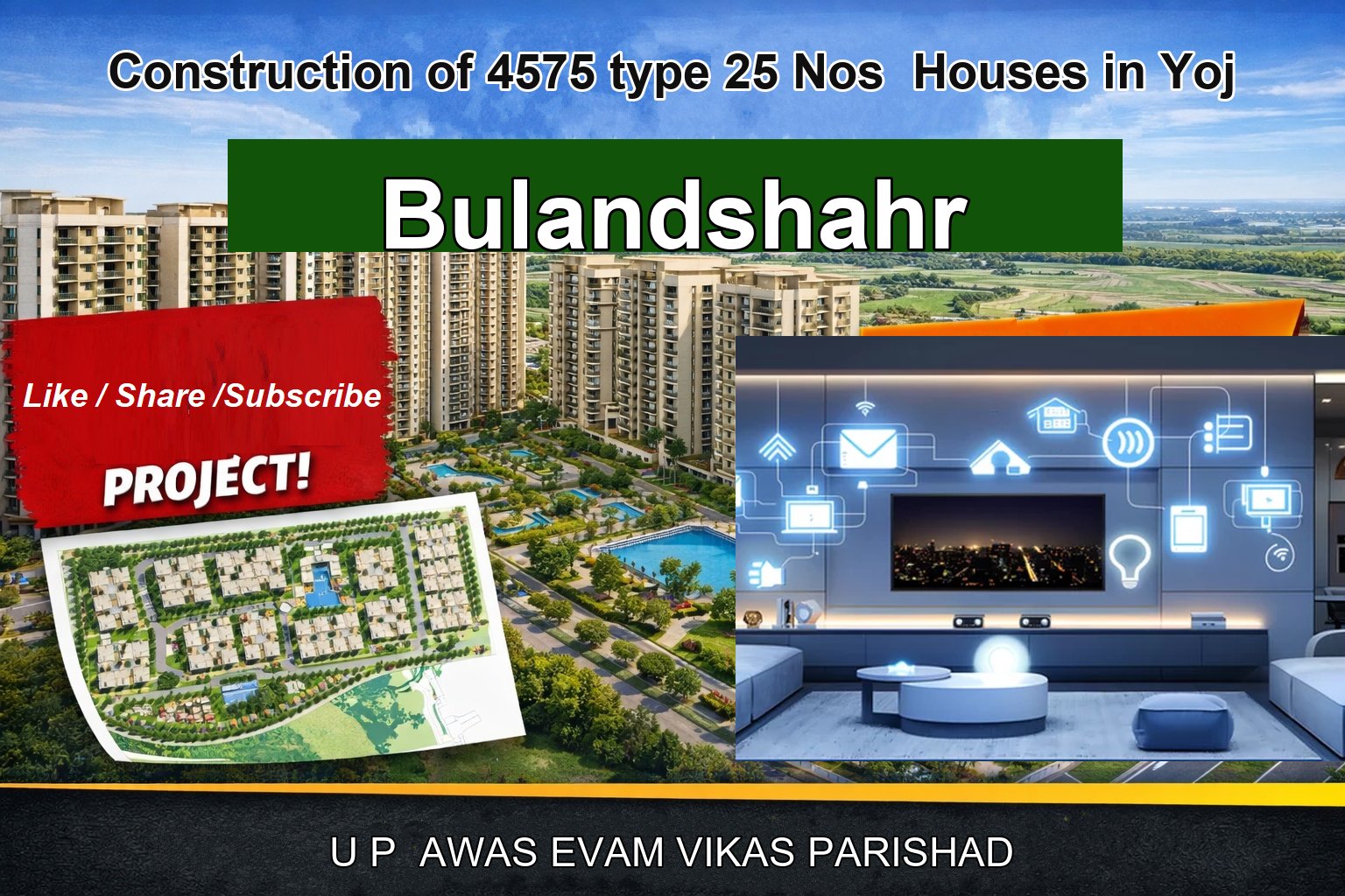 Construction of 4575 type 25 Nos Houses in Yoj