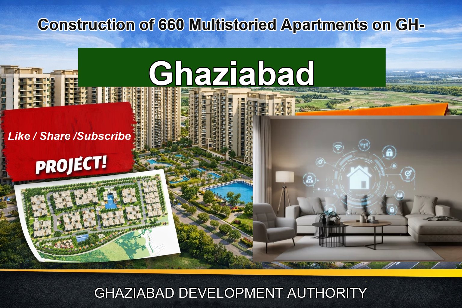 Construction of 660 Multistoried Apartments on GH