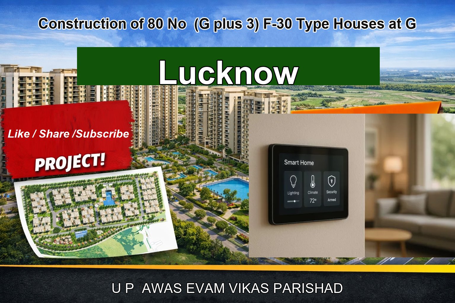 Construction of 80 No (G plus 3) F-30 Type Houses at G