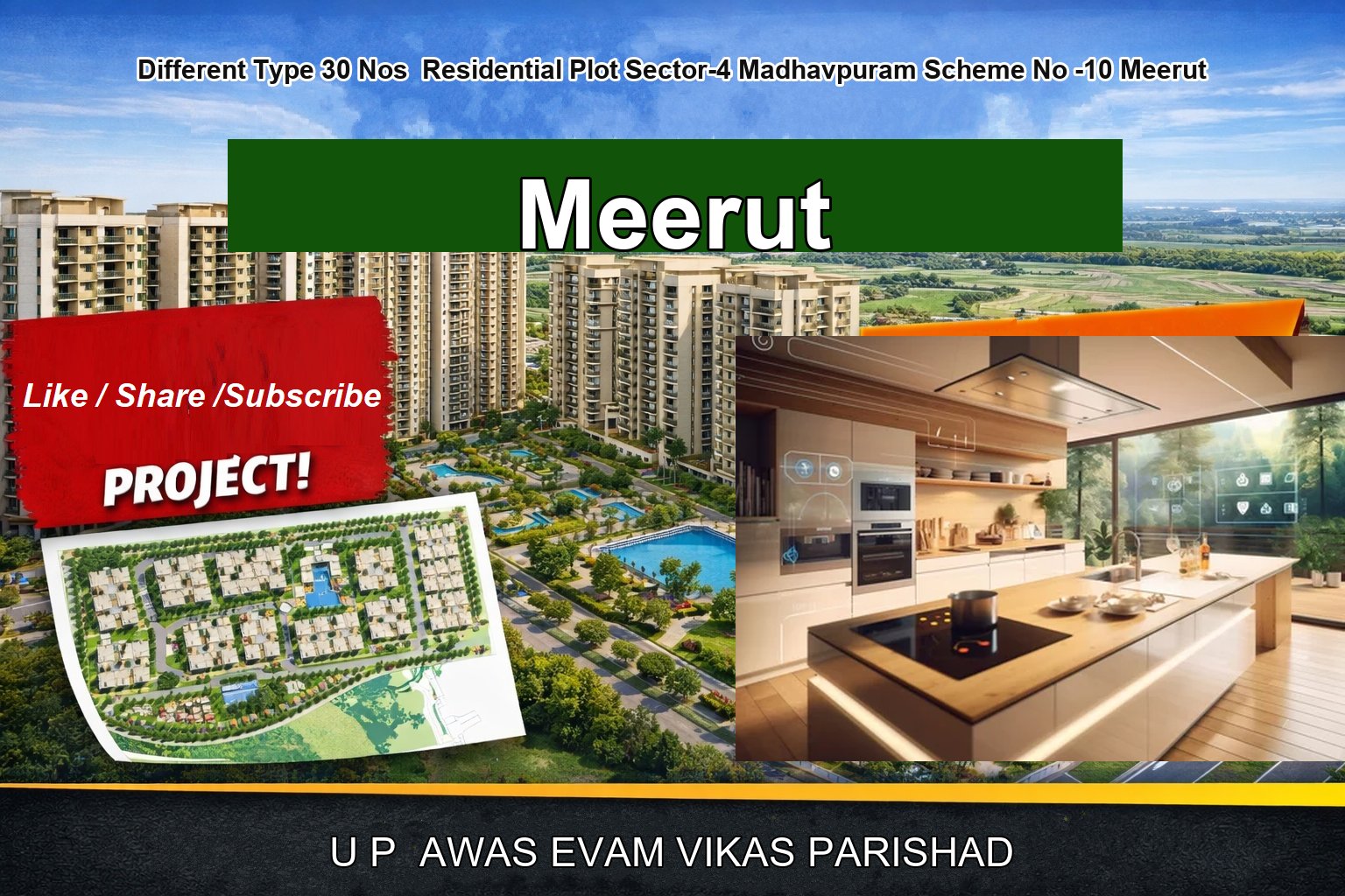 Different Type 30 Nos Residential Plot Sector-4 Madhavpuram Scheme No -10 Meerut