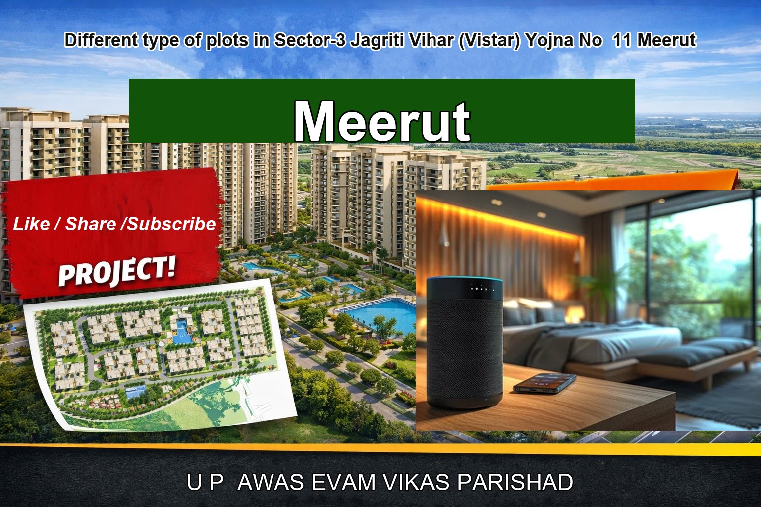 Different type of plots in Sector-3 Jagriti Vihar (Vistar) Yojna No 11 Meerut