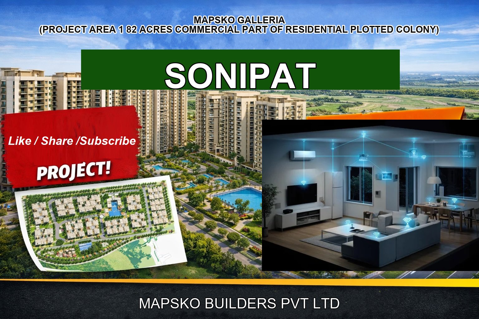 MAPSKO GALLERIA (PROJECT AREA 1 82 ACRES COMMERCIAL PART OF RESIDENTIAL PLOTTED COLONY)