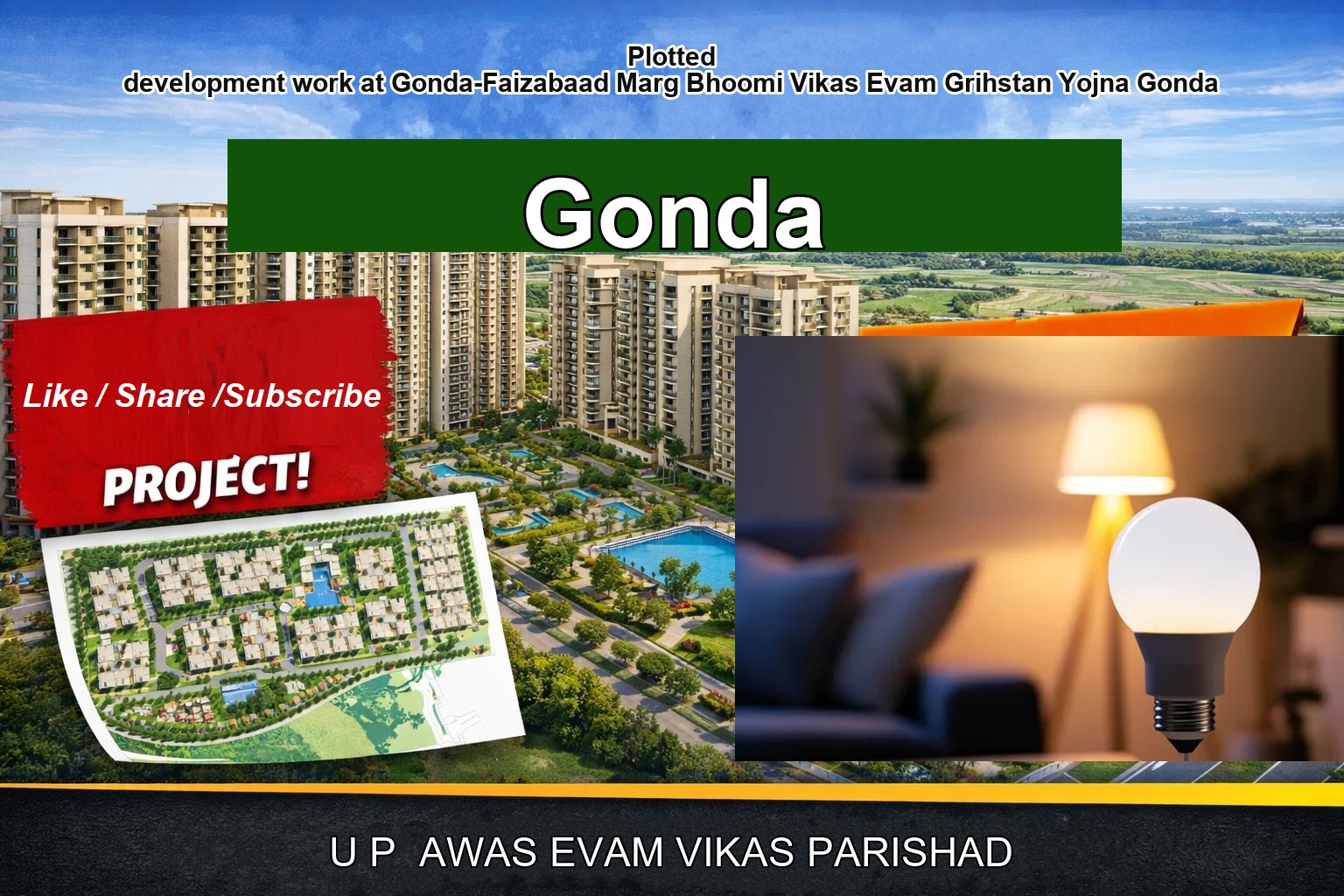 Plotted development work at Gonda-Faizabaad Marg Bhoomi Vikas Evam Grihstan Yojna Gonda