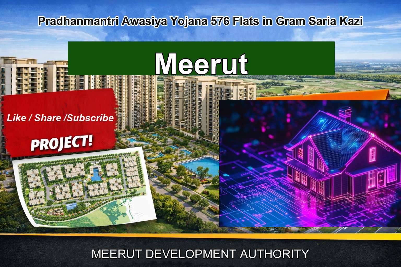 Pradhanmantri Awasiya Yojana 576 Flats in Gram Saria Kazi