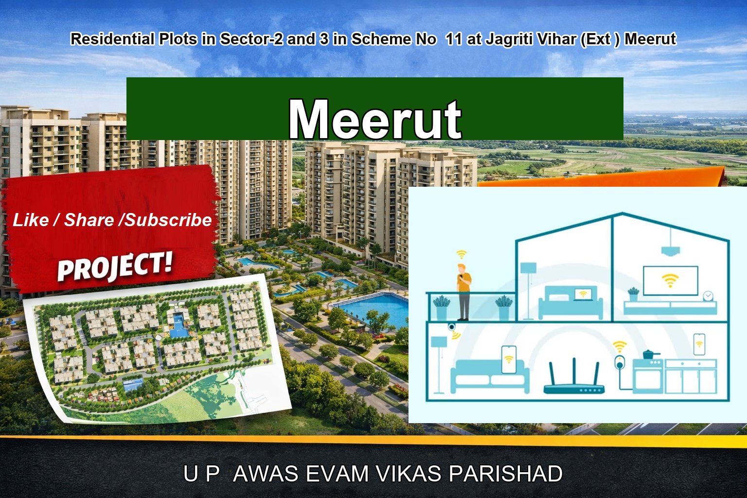 Residential Plots in Sector-2 and 3 in Scheme No 11 at Jagriti Vihar (Ext ) Meerut